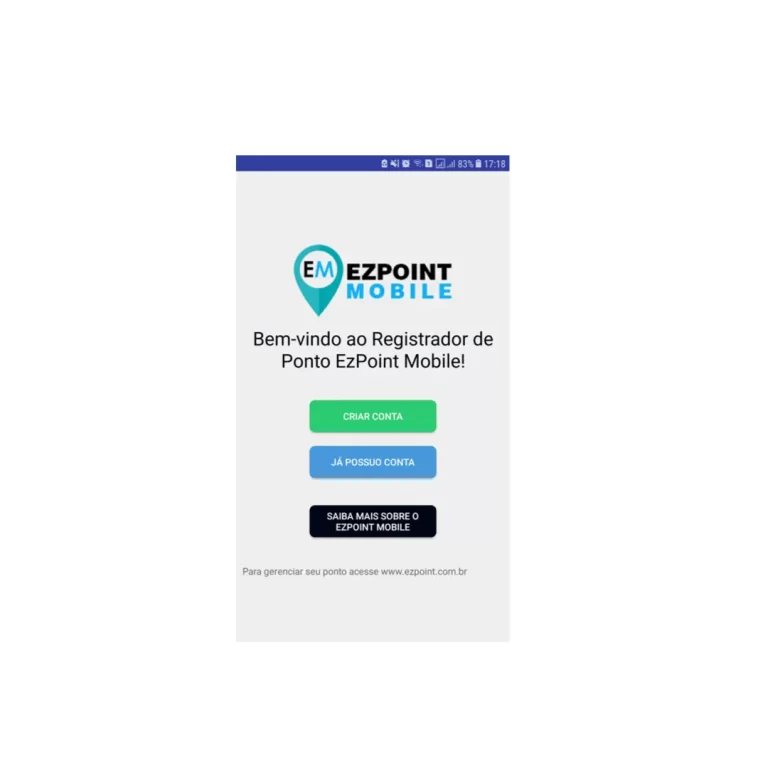 Aplicativo EzPointMobile gestão de controle de ponto